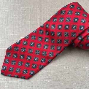 Pride of England Men Tie by Racquet Club All Italian Silk Necktie Made in USA